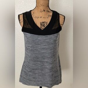 Mccoy Asymmetrical Black and Gray Athletic Tank Top